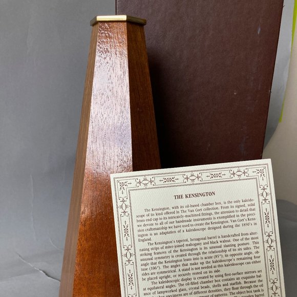 VanCort Wood and Brass Hexagon Kaleidoscope - Picture 4 of 16